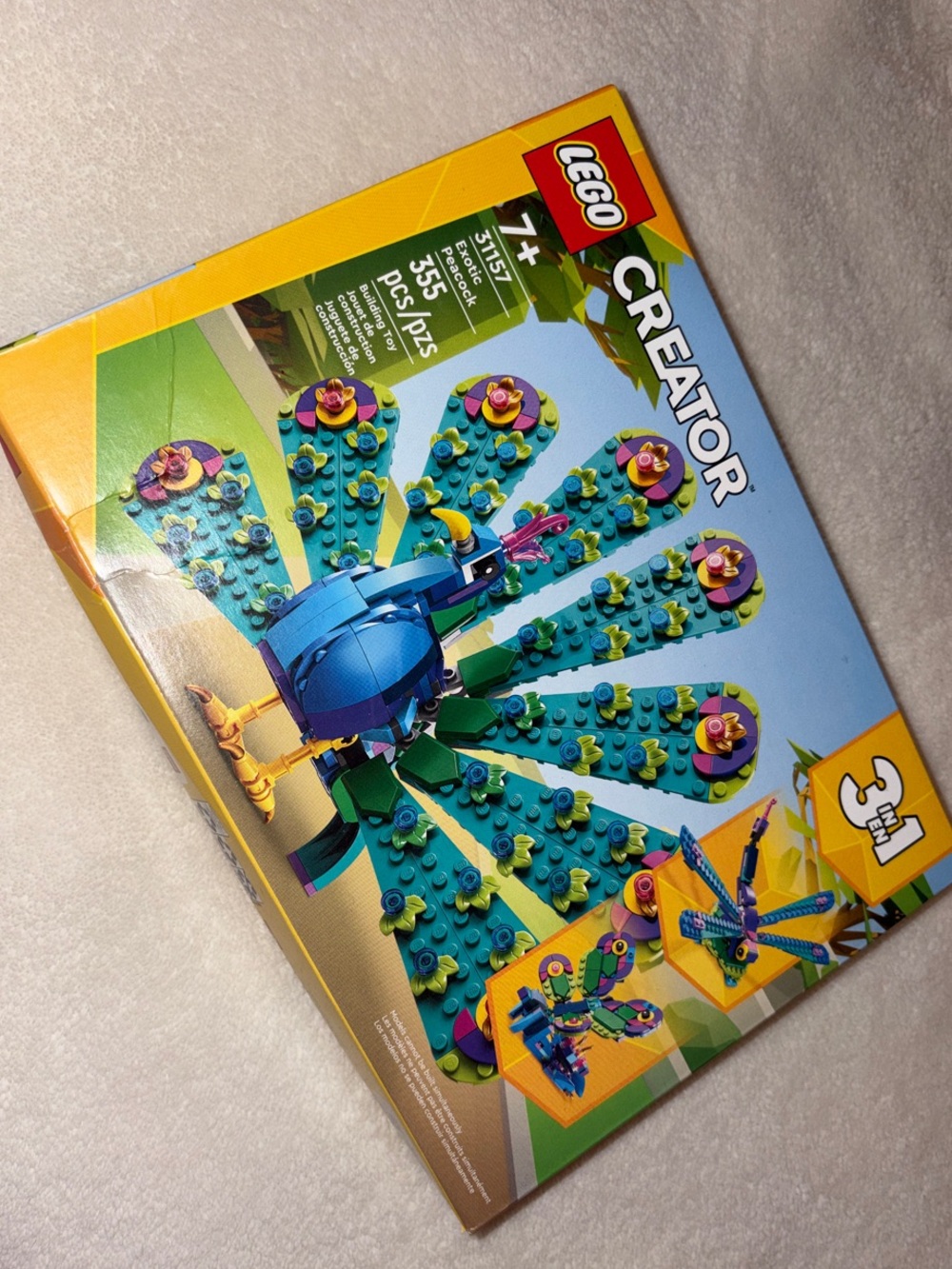 LEGO Creator Blue, Green & Yellow Exotic Peacock Building Set
